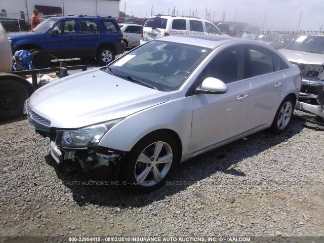 1G1PE5SBXD7133186 - 2013 CHEVROLET CRUZE LT SILVER photo 2