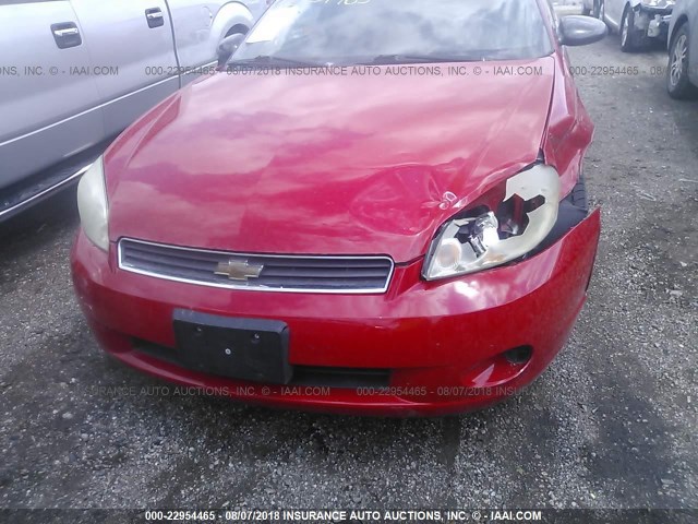 2G1WM16K669237001 - 2006 CHEVROLET MONTE CARLO LT RED photo 6