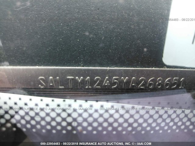 SALTY1245YA268651 - 2000 LAND ROVER DISCOVERY II  SILVER photo 9