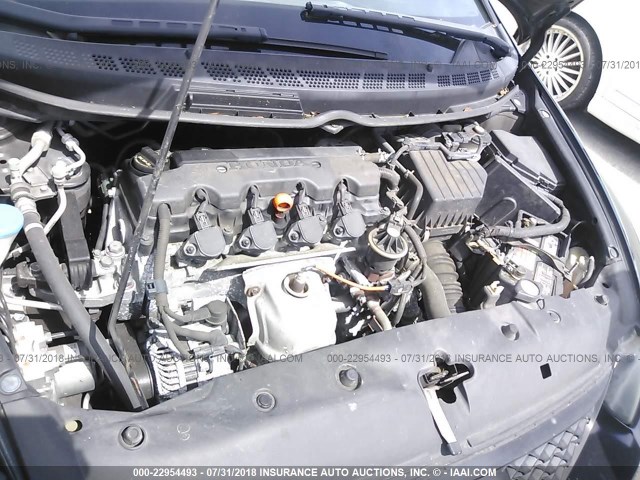 2HGFG1B91BH503124 - 2011 HONDA CIVIC EXL შავი ფოტო 10