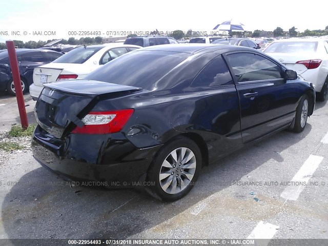 2HGFG1B91BH503124 - 2011 HONDA CIVIC EXL შავი ფოტო 4
