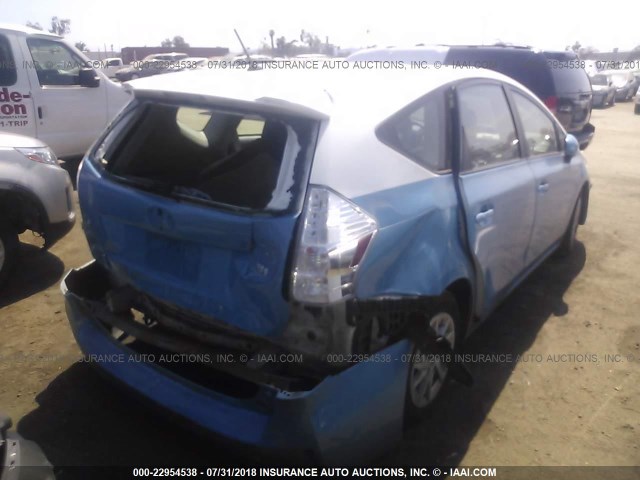 JTDZN3EU5D3264373 - 2013 TOYOTA PRIUS V BLUE photo 4