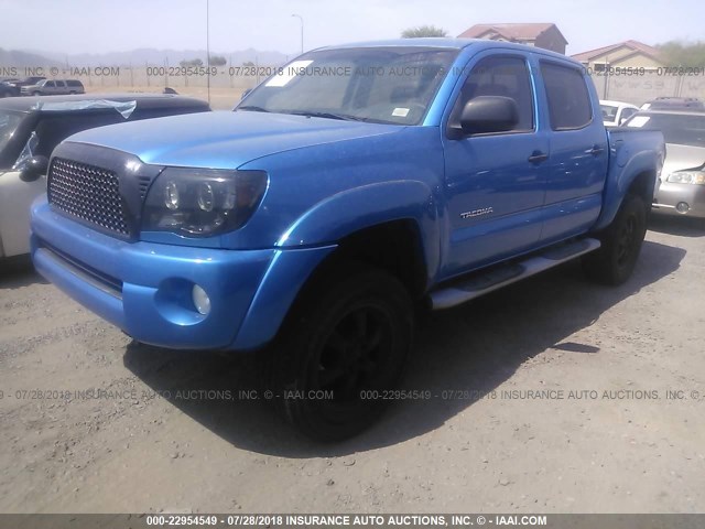 5TEJU62NX6Z220114 - 2006 TOYOTA TACOMA DOUBLE CAB PRERUNNER BLUE photo 2