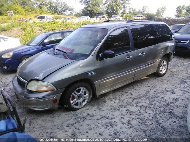 2FMDA53451BA18967 - 2001 FORD WINDSTAR SEL GREEN photo 2