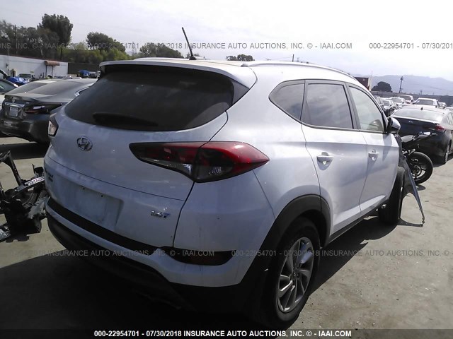 KM8J33A23GU202956 - 2016 HYUNDAI TUCSON LIMITED/SPORT AND ECO/SE WHITE photo 4