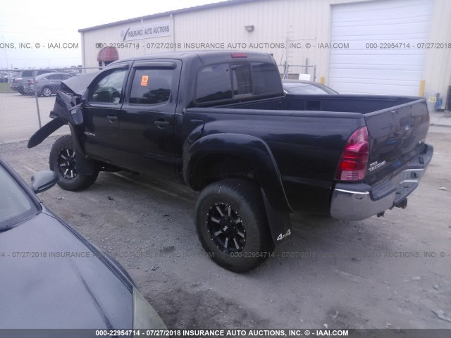 5TELU42N07Z324254 - 2007 TOYOTA TACOMA DOUBLE CAB შავი ფოტო 3