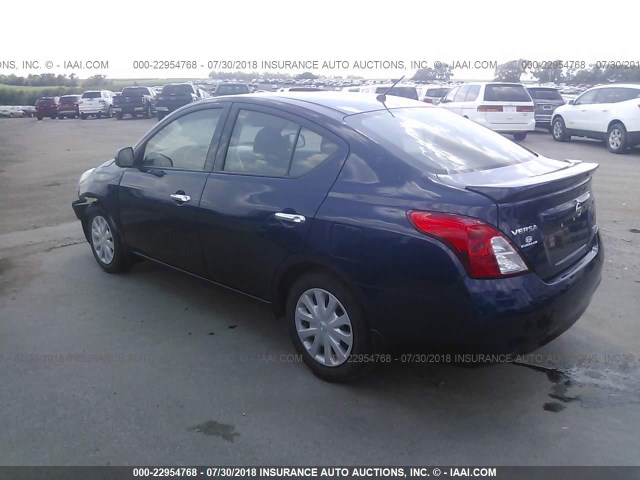 3N1CN7AP6EL829784 - 2014 NISSAN VERSA S/S PLUS/SV/SL BLUE photo 3