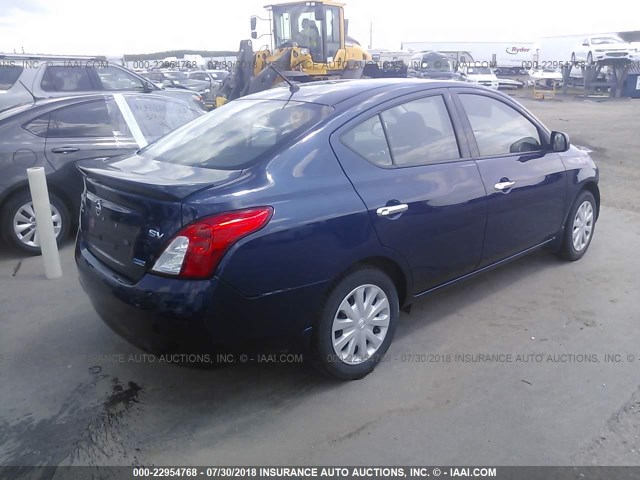 3N1CN7AP6EL829784 - 2014 NISSAN VERSA S/S PLUS/SV/SL BLUE photo 4