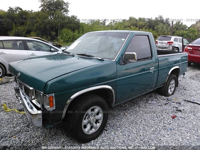 1N6SD11S7VC376202 - 1997 NISSAN TRUCK XE GREEN photo 2