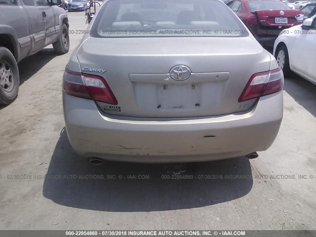 4T1BK46K47U006935 - 2007 TOYOTA CAMRY NEW GENERAT LE/XLE/SE BEIGE photo 6