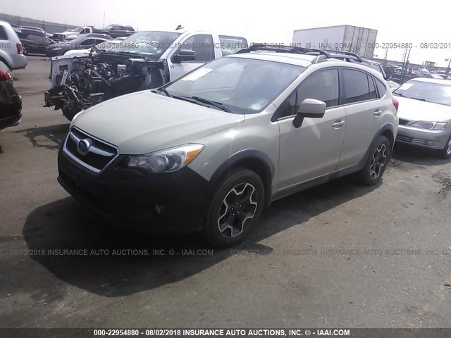 JF2GPACC8D1882347 - 2013 SUBARU XV CROSSTREK 2.0 PREMIUM BEIGE photo 2