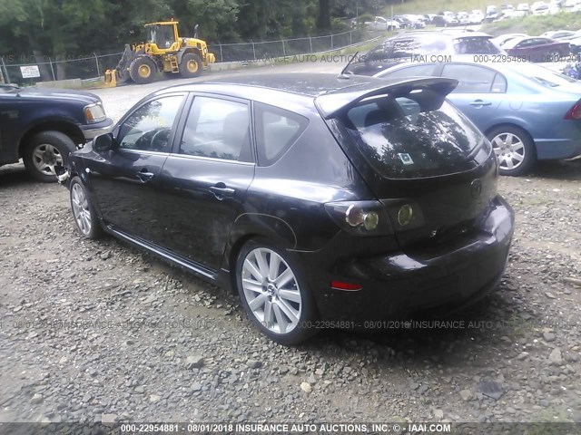 JM1BK34M681101678 - 2008 MAZDA SPEED 3 BLACK photo 3