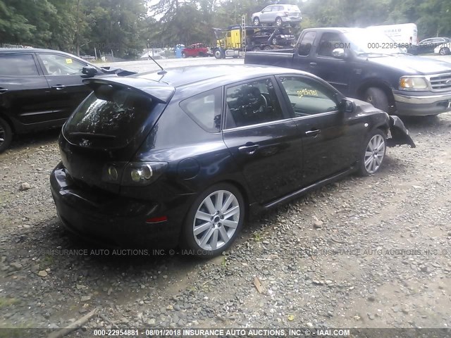 JM1BK34M681101678 - 2008 MAZDA SPEED 3 BLACK photo 4