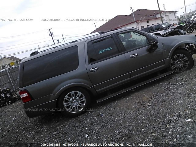 1FMJK2A53BEF07304 - 2011 FORD EXPEDITION EL LIMITED GRAY photo 4