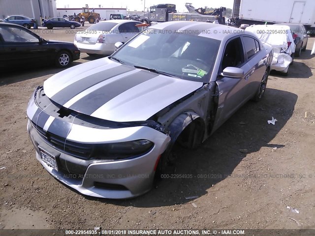 2C3CDXCT9FH862576 - 2015 DODGE CHARGER R/T SILVER photo 2
