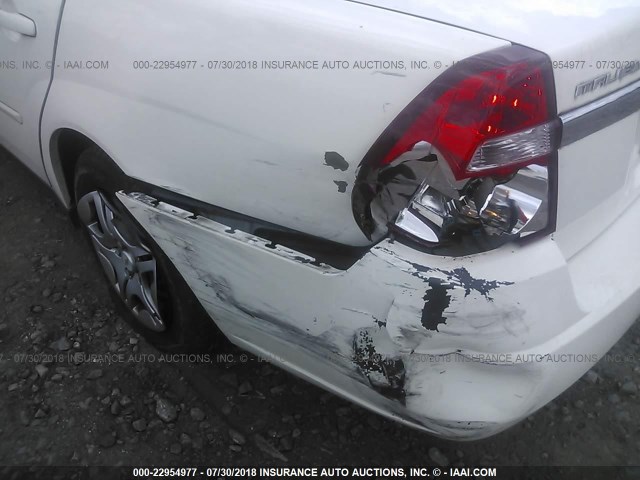 1G1ZS51F96F297351 - 2006 CHEVROLET MALIBU LS თეთრი ფოტო 6