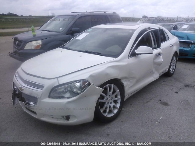 1G1ZE5EBXAF250806 - 2010 CHEVROLET MALIBU LTZ WHITE photo 2
