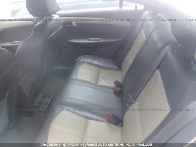 1G1ZE5EBXAF250806 - 2010 CHEVROLET MALIBU LTZ WHITE photo 8