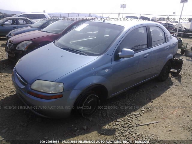 KL1TD56676B598098 - 2006 CHEVROLET AVEO LS Light Blue photo 2