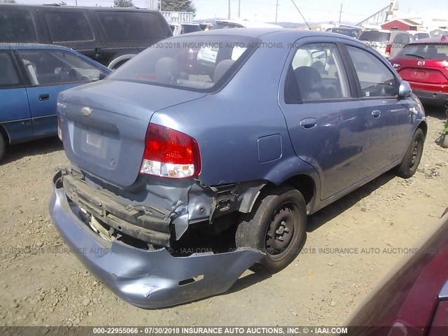 KL1TD56676B598098 - 2006 CHEVROLET AVEO LS Light Blue photo 4