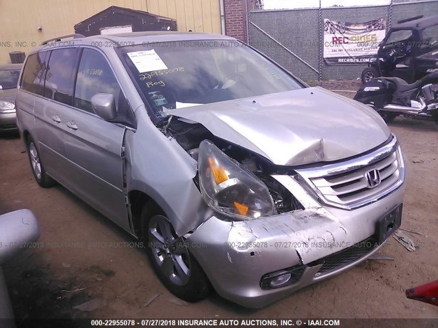 5FNRL38908B087480 - 2008 HONDA ODYSSEY TOURING SILVER photo 1