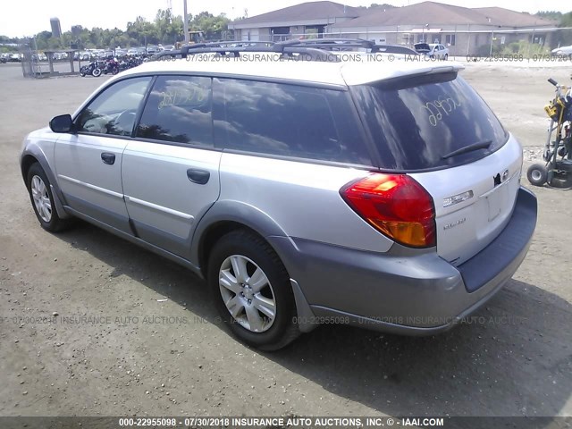 4S4BP61C457344263 - 2005 SUBARU LEGACY OUTBACK 2.5I 银色 照片 3
