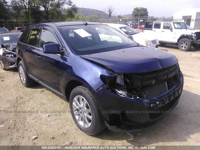 2FMDK4KC4BBA43019 - 2011 FORD EDGE LIMITED BLUE photo 1