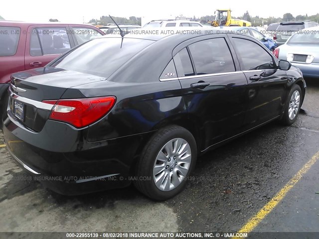 1C3CCBAB8DN734219 - 2013 CHRYSLER 200 LX BLACK photo 4