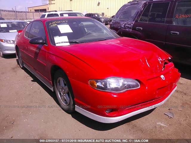 2G1WX15K129169905 - 2002 CHEVROLET MONTE CARLO SS RED photo 1