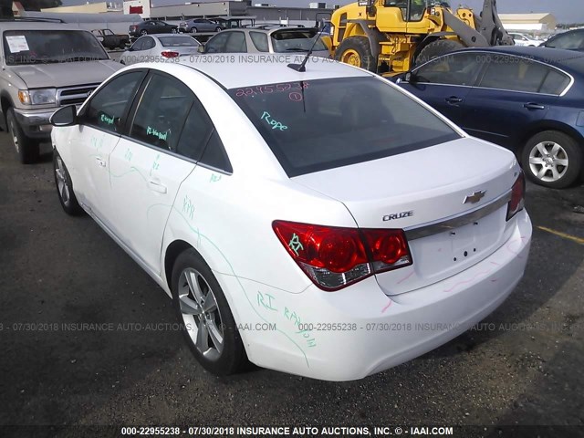 1G1PE5SB1D7116521 - 2013 CHEVROLET CRUZE LT WHITE photo 3