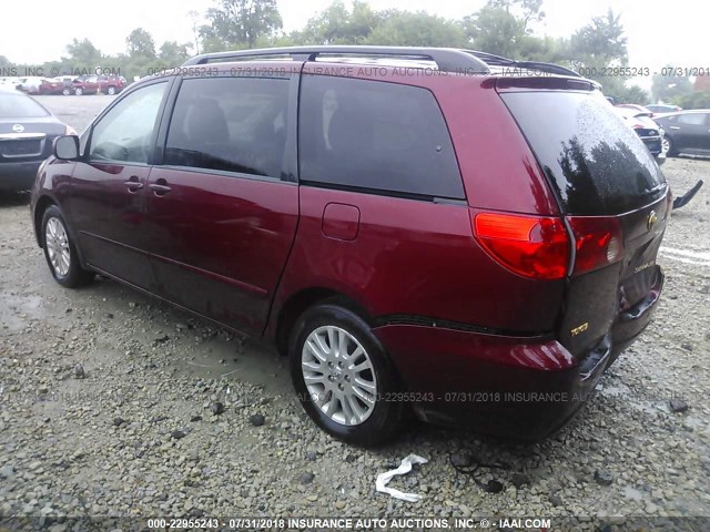 5TDZK22C39S227519 - 2009 TOYOTA SIENNA XLE/XLE LIMITED RED photo 3