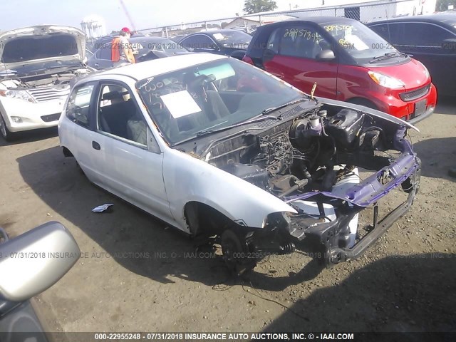 2HGEH2351RH518310 - 1994 HONDA CIVIC CX WHITE photo 1