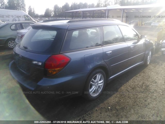 4S3BP616756308782 - 2005 SUBARU LEGACY 2.5I BLUE photo 4