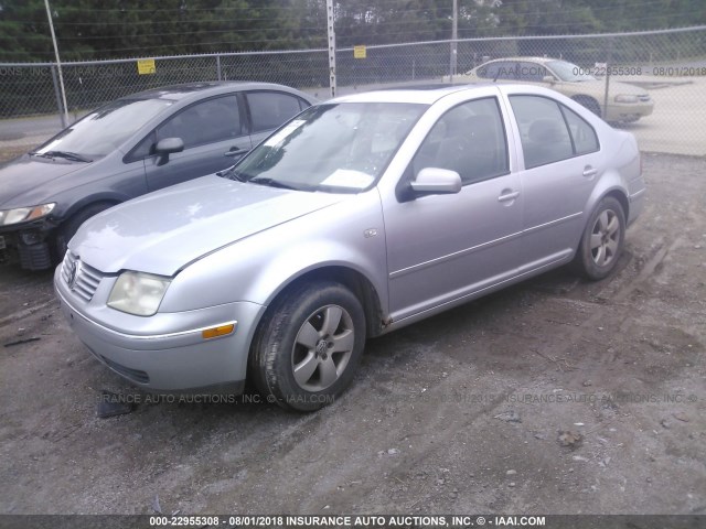 3VWSK69M84M010786 - 2004 VOLKSWAGEN JETTA GLS SILVER photo 2