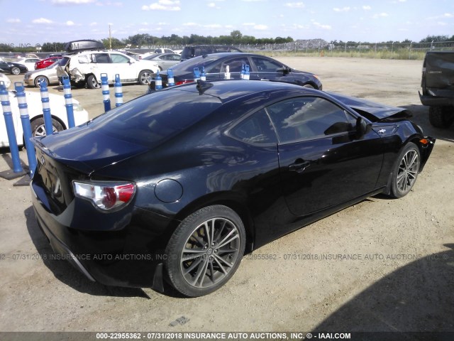 JF1ZNAA11D2716220 - 2013 TOYOTA SCION FR-S BLACK photo 4
