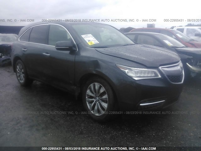 5FRYD3H46FB003624 - 2015 ACURA MDX TECHNOLOGY GRAY photo 1