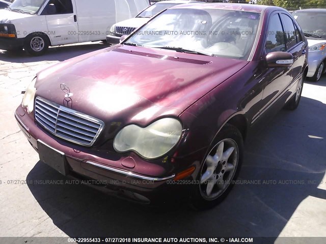 WDBRF84JX3F349254 - 2003 MERCEDES-BENZ C 320 4MATIC RED photo 2