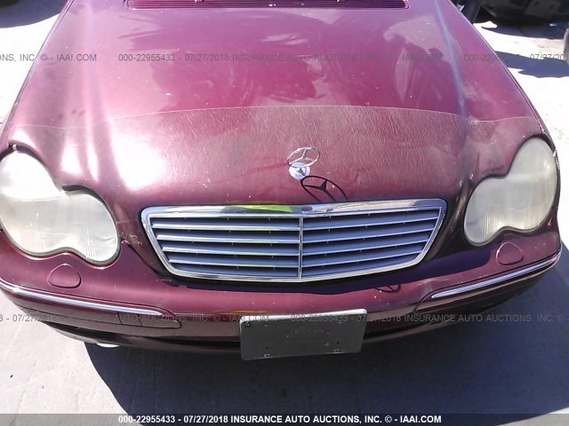 WDBRF84JX3F349254 - 2003 MERCEDES-BENZ C 320 4MATIC RED photo 6