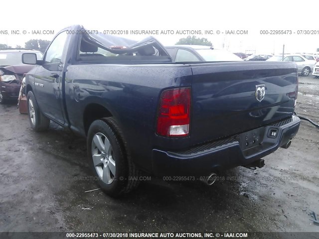 3C6JD6AT3CG165942 - 2012 DODGE RAM 1500 ST BLUE photo 3