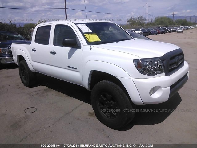 5TEJU62N08Z591804 - 2008 TOYOTA TACOMA DOUBLE CAB PRERUNNER WHITE photo 1