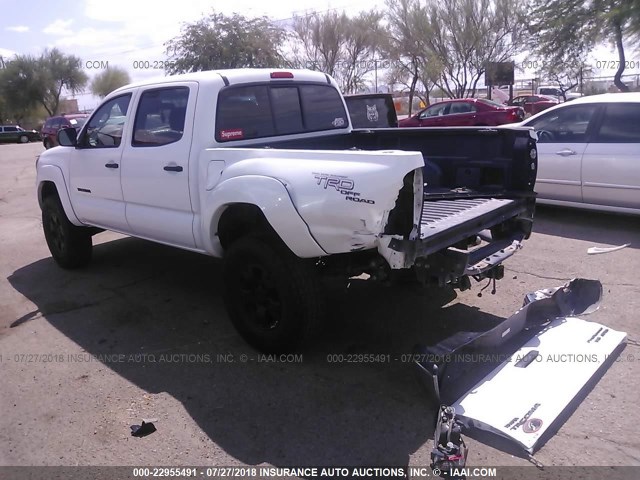 5TEJU62N08Z591804 - 2008 TOYOTA TACOMA DOUBLE CAB PRERUNNER WHITE photo 3