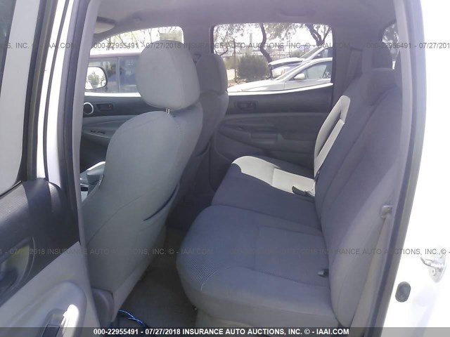 5TEJU62N08Z591804 - 2008 TOYOTA TACOMA DOUBLE CAB PRERUNNER WHITE photo 8