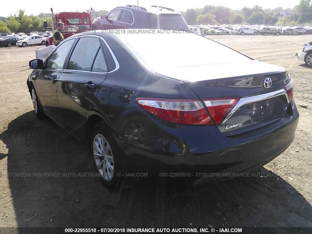 4T1BF1FK1FU911277 - 2015 TOYOTA CAMRY LE/XLE/SE/XSE BLACK photo 3
