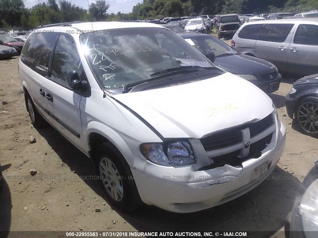 1D4GP24R25B168543 - 2005 DODGE GRAND CARAVAN SE WHITE photo 1