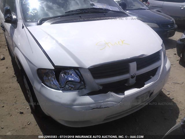 1D4GP24R25B168543 - 2005 DODGE GRAND CARAVAN SE WHITE photo 6