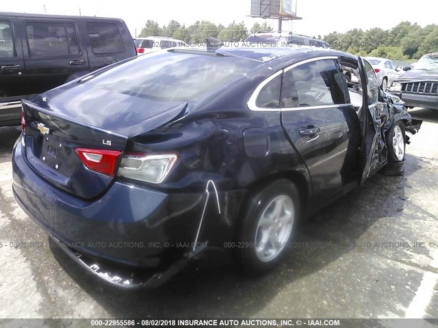 1G1ZB5ST0GF359421 - 2016 CHEVROLET MALIBU LS Tünd mavi foto 4