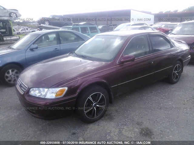 4T1BF28K0YU094177 - 2000 TOYOTA CAMRY LE/XLE BURGUNDY photo 2