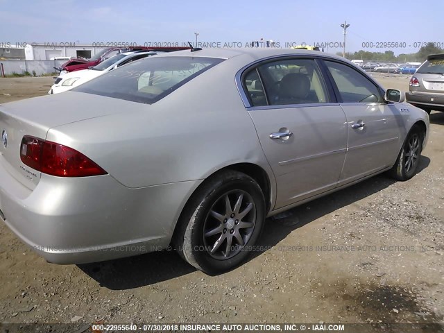 1G4HD57227U162500 - 2007 BUICK LUCERNE CXL GOLD photo 4