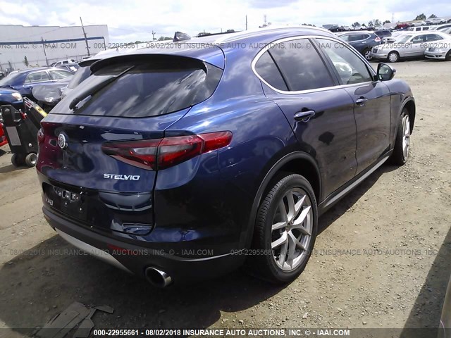 ZASFAKBN4J7B84189 - 2018 ALFA ROMEO STELVIO TI BLUE photo 4