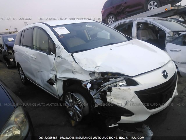 JM1CW2BLXC0139684 - 2012 MAZDA 5 WHITE photo 1